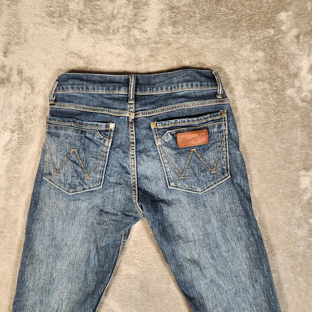 Wrangler Retro Slim Boot Jeans Mens 29x30 Blue Excellent Stretch 10WLT77LY